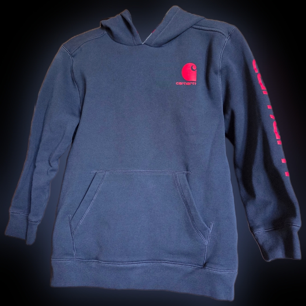 Carhartt Youth Blue and Red Sweatshirt Hoodie
